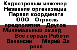 Кадастровый инженер › Название организации ­ Первая координата, ООО › Отрасль предприятия ­ Другое › Минимальный оклад ­ 20 000 - Все города Работа » Вакансии   . Марий Эл респ.